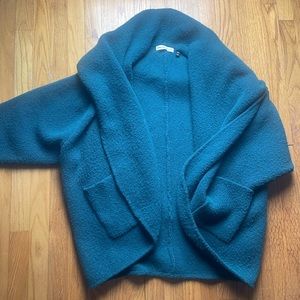 Sleeping on Snow - Anthropologie - cardigan sweater dark teal blue